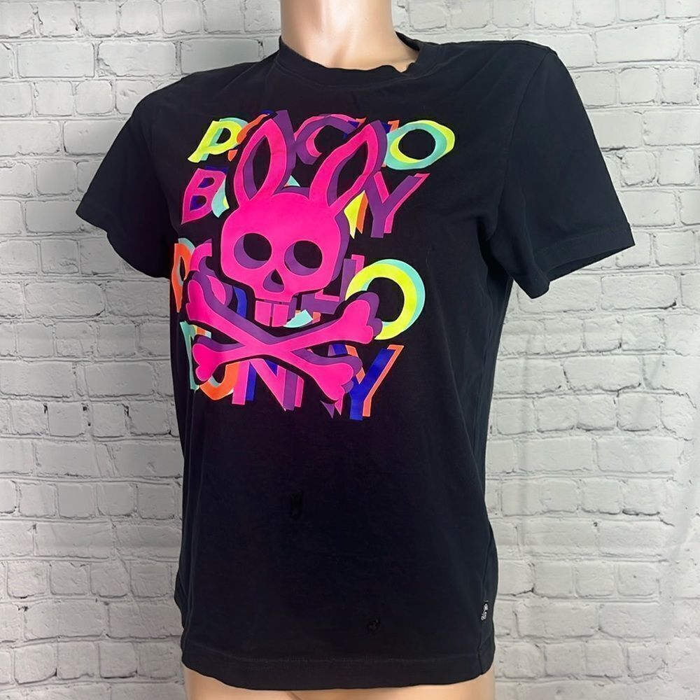 Psycho Bunny Neon T-shirt Mens size 3 or women’s small see measurements